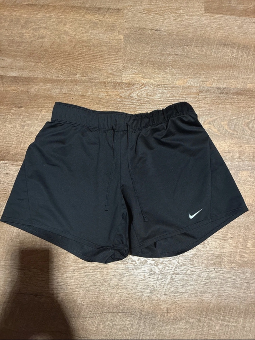 Nike Women's Black Athletic Running Shorts with Swoosh